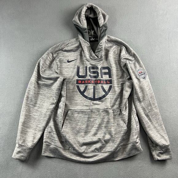 Nike Team USA Sweatshirt Mens Large Spotlight Hoodie Basketball